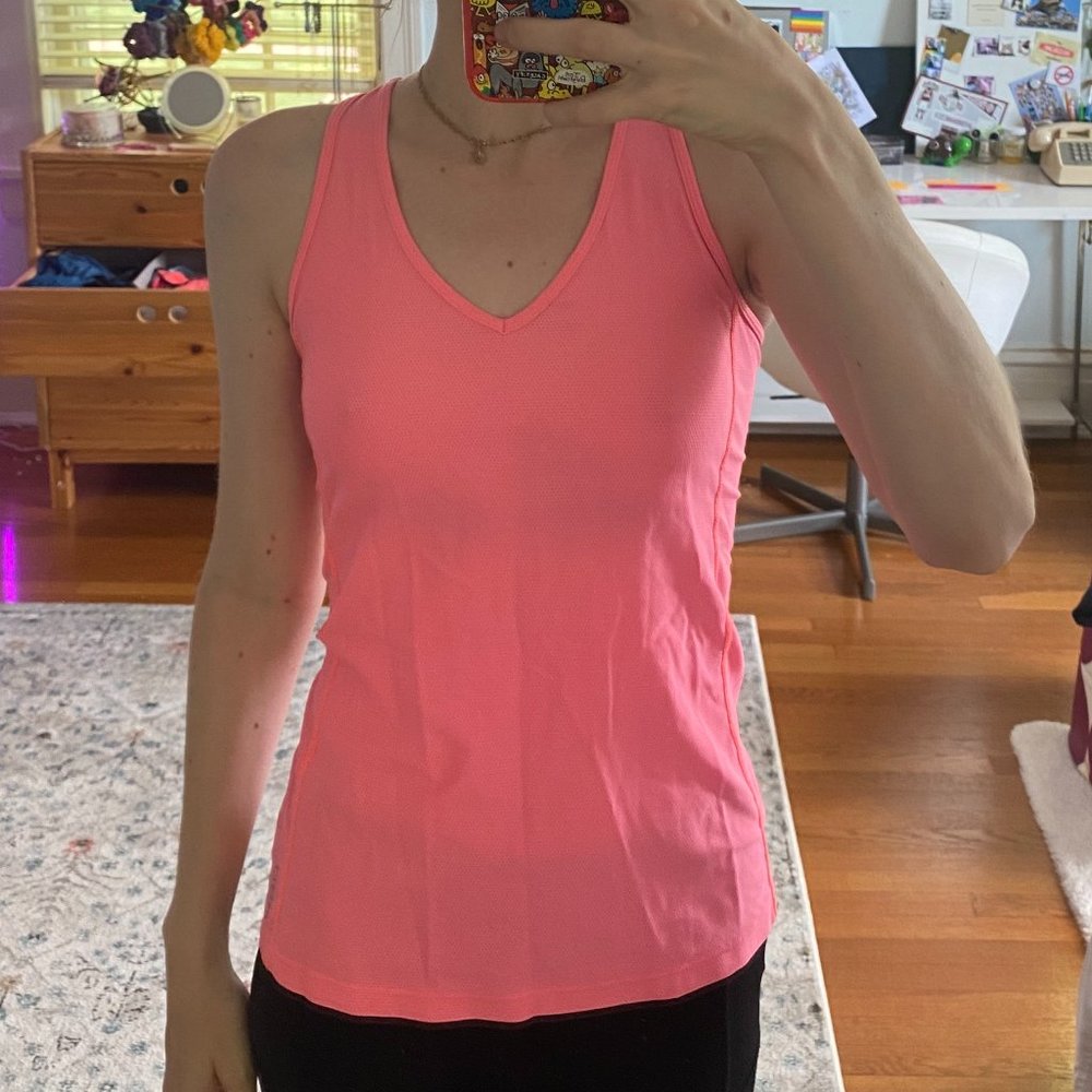 Salmon Pink Workout Tank Top